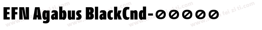 EFN Agabus BlackCnd字体转换